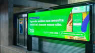 巴西圣保罗地铁中转处静态灯箱广告