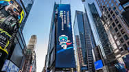 第六届中国国际“互联网+”大学生创新创业大赛正式亮相纽约时代广场